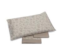 Foppapedretti Notte & Nature Parure de lit Simple 1P, Drap Plat, Drap-Housse et taie d'oreiller ; Feuilles Sable 100% Coton, fabriqué en Italie