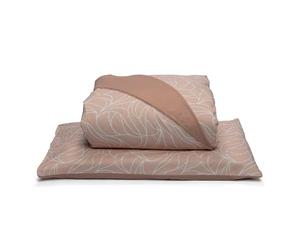 Foppapedretti Nuit & Nature Housse de Couette 1 Place et demie avec taie d'oreiller ; Vague de pêche 100% Coton, fabriqué en Italie