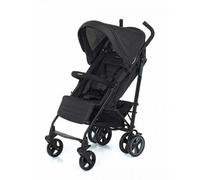 Foppapedretti Poussette compacte Hurra pour enfant 0-15 kg (0-3 ans), fermeture à parapluie, fenêtre observée enfant, dossier réglable, panier porte-objets, cadre en aluminium, noir chiné