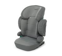 Foppapedretti Siège auto Open I-Size pour enfant de 100 à 150 cm de hauteur, 3-12 ans, conforme ECE R129, fixation Dualfix (Isofix et non), protection des chocs latéraux, déhoussable, gris