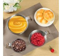 Foppla Bol mélangeur en acier inoxydable - 3 tailles - Bol gigogne empilable avec passoire en maille - Bol de rangement gigogne de capacité avec poignée pour mélanger les aliments et les