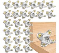 Foppla Bracket d'angle de papillon 24pcs Butterfly Doule d'angle d'angle Allaire Angle de droite L Bracket avec vis Butfly Shape Corner Fixer Butterfly Support Connecteur Connecteur pour l'armoire