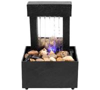 Foppla Fontaine de table, fontaine à eau d'intérieur pour la maison, le bureau, la méditation, fontaine de relaxation sonore pour table et chambre à coucher (cascade miroir)