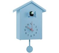 Foppla Horloge coucou avec mécanisme minimaliste à son de coucou avec balancier, délicat oiseau mécanique pour coucou, batterie, horloge murale pour décoration d'art mural, salon, cuisine, bureau