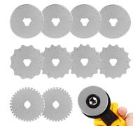 Foppla Lot de 10 lames rotatives à bords crochetés - 45 mm - Lame rotative perforée 12/15 dents - Pour crochet - Lame rotative de rechange - Lame rotative à pois - Ligne B