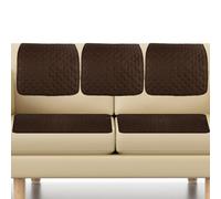 Foppla Lot de 3 housses d'appui-tête de canapé en polyester doux et résistant à l'usure (café, 5 pièces)