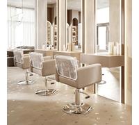 Foppla Lot de 3 housses de chaise de salon, en plastique transparent, doux, extensible, lavable, imperméable, compatible avec la plupart des stations de shampooing standard, équipements capillaires