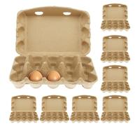 Foppla Lot de 30 boîtes à œufs vierges réutilisables en carton pour la maison, la cuisine, la ferme - 7,6 x 12,7 cm