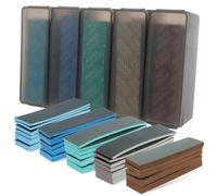 Foppla Lot de 30 éponges abrasives souples, flexibles, humides et sèches, grain 180-2500, blocs de ponçage à main, trois épaisseurs, tampons abrasifs pour bois, cloison sèche, métal, peinture,