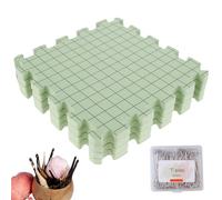 Foppla Lot de 4 planches de blocage en mousse avec 100 épingles en T épaisses - Tapis de bloc à tricoter professionnel réutilisable en mousse pour débutants amateurs de tricot - 30,5 x 30,5 cm