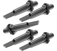 Foppla Lot de 5/10 fendeurs de pierre en acier robuste de 1,6 cm - Outils à main pour béton, roche, pierre - Outils de fendage de pierre pour roches, granit, béton (5, gris)