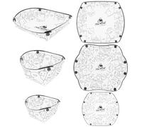 Foppla Lot de 6 bols pliables en plastique PP avec fermeture à pression, léger, surface lisse, pour camping, pique-nique