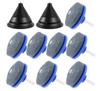 Foppla Lot de 8 taille-crayons compatibles avec les tondeuses à gazon, rotatives, kits d'outils avec équilibreurs de lame, aiguisage de la tondeuse réutilisable, pour perceuse manuelle (10 pièces,