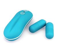 FOPS Lot de 2 œufs vibrants 4cm ⌀2cm vibromasseur femme 10 modes avec télécommande filaire ABS sextoy femme jouet sexuel discret étanche pour jeux intimes solo ou couple plaisir adulte M14-2