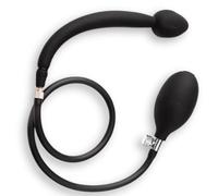 FOPS Plug Anal Gonflable avec Pompe ⌀4,5cm ABS+Silicone Bille Métallique Intérieure Plug femme débutante Gode Sex toys homme Godemichets anus Noir gonflable Plug prostate Sextoy Anal D22-8