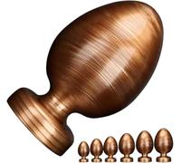 Fops Plug Anal XXL Monster avec Ventouse - Ø 6,6 cm & 12 cm de longueur - Dildo géant pour étirement extrême - Butt Plug massif pour hommes et femmes - Couleur Or-Brun A128XL
