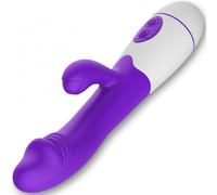 FOPS Rabbit Vibrator Violet 19 cm Stimulation du point G et du clitoris avec 30 modes 2 moteurs silencieux et puissants | Vibrateur pour femmes W25-3