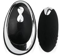 FOPS Œuf Vibrant Télécommandé pour Femme - 6,5 cm × 3,2 cm Noir - 10 Modes de Vibration, Bullet Vibrateur & Boules de Geisha Vibrantes - Étanche, Discret & Portable M17-15