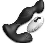FOPS Vibromasseur anal prostatique homme 13,2 cm Ø3,2 cm silicone ABS 10 fréquences stimulation périnéale plug anal vibrant télécommande massage prostate sextoy adulte A126