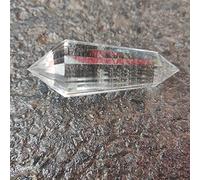 FOPURE 1 pièces Naturel Clair Quartz Cristal Vogel Baguette 24 Faces Double Point Outil de médiation Pierre précieuse Cristal Pierre Pierres Naturelles et minéraux