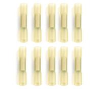 FOPURE 10 PCS Yellow Waterproof Insulated Heat Shrink Terminals Seal Butt Wire Connectors Crimp Terminals kit AWG 12-10