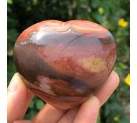 FOPURE 1pc Naturel Polychrome Jaspe Cristal Coeur Forme océan Jaspe Pendentif Reiki Collection de Pierres précieuses Pierres Naturelles et minéraux (Color : One Size, Size : 6-6.5cm)