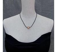 FOPURE 2x3mm Black Spinel Faceted 14x16mm Cultured White Keshi Pearl Golden Crystal Pave Necklace Gemstone Jewelry