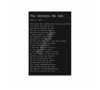 FOPURE Classic Poem Poster - Sermons We See by Edgar Guest, Unframed Canvas Art for English Class, Book Lovers, Home Study(Unframed,16x24inch(40x60cm))