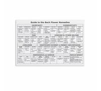 FOPURE Flower Essences Reference Chart for Emotional Balance and Mood Support Alternative Remedy Guide Wall-Art Print for Wellness Space(Unframed,12x18inch(30x45cm))