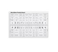 FOPURE Holistic Health Poster: Meridian Tooth Chart Canvas Wall-Art, & Body Connection Reference for Clinic or Study Room(Unframed,08x12inch(20x30cm))