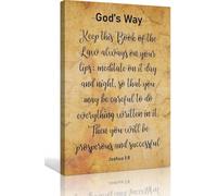 FOPURE Joshua 1 8 Bible Verse Print Gods Way Christian Wall-Art for Bedroom Kitchen Office Home Decor(Unframed,08x12inch(20x30cm))