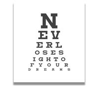 FOPURE Never Lose Sight Of Your Dreams Inspirational Wall-Art - Motivational Quote Print for Office, Cubicle, Bedroom, Home Decor(Framed,12x18inch(30x45cm))