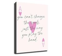 FOPURE Poker Quotes Ace of Hearts Playing Cards Poster Wall-Art for Bedroom Living Room Decor(Framed,16x24inch(40x60cm))