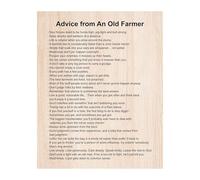 FOPURE Rustic Home Decor Sign, Farmer's Proverbs and Funny Quotes Print, Vintage Farmhouse Wall-Art Gift Idea(Unframed,08x12inch(20x30cm))