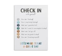 FOPURE Social Emotional Learning SEL Poster Daily Emotional Check-in Mental Health Decor for Classroom Calm Corner Teacher Resources(Unframed,08x12inch(20x30cm))