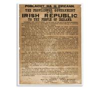 FOPURE Vintage Irish Declaration of Independence Poster Canvas Painting Wall-Art for Home Decor Bedroom Living Room(Framed,08x12inch(20x30cm))