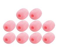 Fopytu 10 Pcs Revers Casque Microphone Pare-Brise, Microphone Éponge Mousse Couverture Mini Lavalier Microphone Pare-Brise pour Variété de Casque Microphone