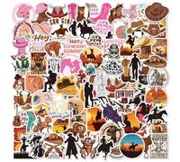 Fopytu 100 Pcs Classic Art Stickers Western Countryside Style Stickers Vinyl Vinyl Imperping Sticker pour Ordinateur Portable Skateboard Luggage Phone