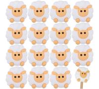 Fopytu 16 Bouchons d'aiguilles à Tricoter en Forme de Mouton Mignon Protecteurs de Pointes de Tricot en Silicone, Capuchons d'extrémité d'aiguille pour Fournitures de Crochet à Tricoter