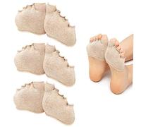 Fopytu 3 Paires de Chaussettes pour Femmes sans Spectacle à Cinq Orteils sans Talon Avant-Pied Demi-Bateau Femme Sport d'été antidérapant Invisible Demi-Pied Respirant Chaussette