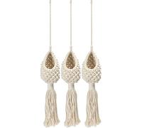 Fopytu 3 Pcs Macrame Plant Planters Hauter Pot-Floor Pot-Corde Plante Air Panneux Panneux Décor Home