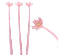 Fopytu 4 Pcs Cute Cherry Blossom Gel Pen School Office Supply Stationery 0.5mm Black Ink Gel Pen