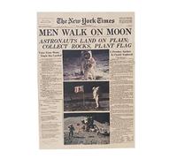 Fopytu Affiche De Journal D'espace Vintage Kraft Paper Wall Art Prints Mur Poster Poster pour Le Salon Bure