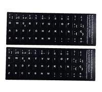 Fopytu Autocollants De Clavier Espagnol, 2 Pcs Stickers De Clavier Universels Fond avec Lettrage pour Ordinateur Portable Ordinateur Portable