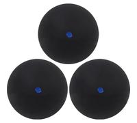 Fopytu Balles De Squash, 3 Balles Professionnelles en Caoutchouc pour Raquette De Squash, Balle Rapide À Pois Rouges, Bleus Jaunes pour Débutants