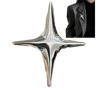 Fopytu Broche Punk Cross Star Brooch for Women Men Star Shape Brooch Broch Dorative Aweet Pin pour Le Costume Shirt Business Wedding Party