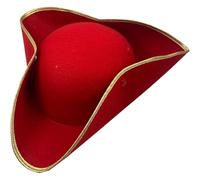 Fopytu Chapeau De Pirate Vintage, Chapeau Tricorne Colonial, Chapeau De Fête d'halloween, Accessoire De Costume De Guerre Révolutionnaire