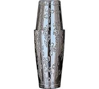 Fopytu Cocktail Shaker en Acier Inoxydable Boston Shaker Tin avec Motif Gravé Martini Drink Shaker Professional