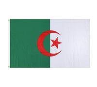 Fopytu Drapeau Algérien 90 X 150 Cm, Drapeau National Algérien, Résistant Aux UV À Décoloration, Bannière Algérienne en Polyester pour Défilé en Plein Air
