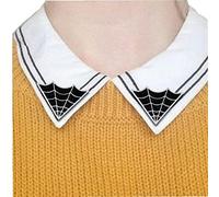 Fopytu Halloween Toile d'araignée Collier Broche Broches rétro Toile d'araignée Broche épinglette Badge Accessoire pour Halloween vêtements Sac à Dos